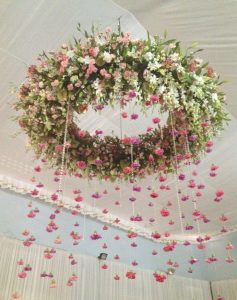 Coronas de Flores Colgantes para bodas y eventos