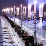 alquiler candelabros de plata evento cena de gala